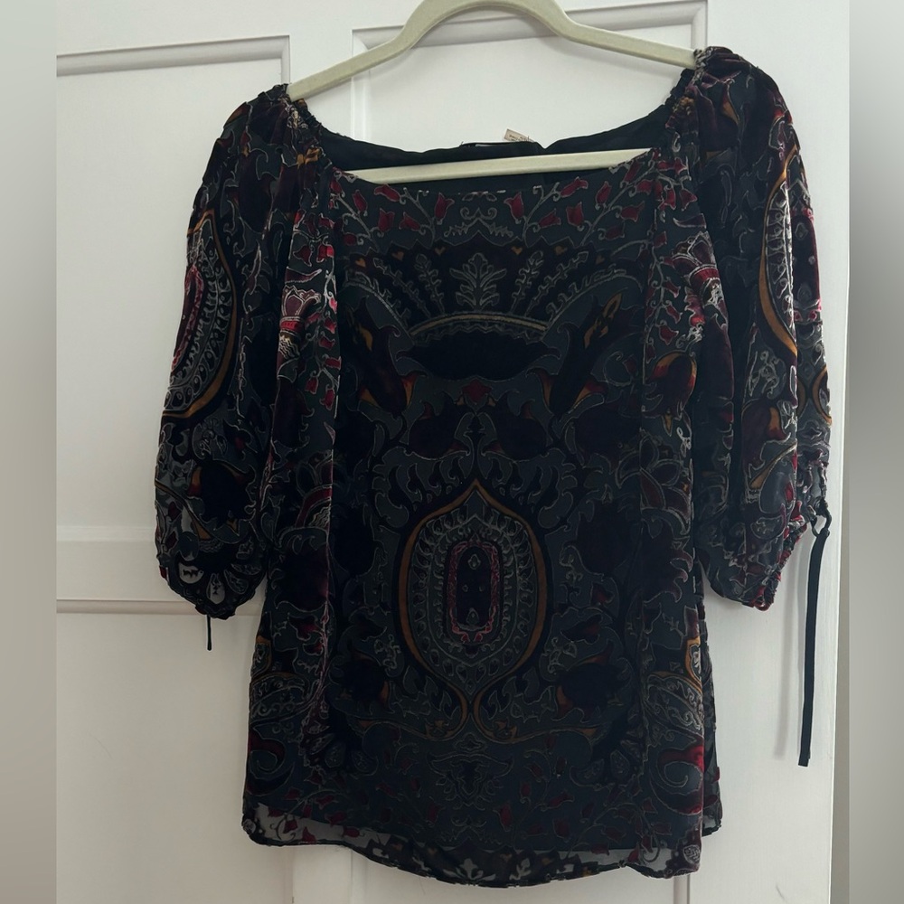 CRUSHED VELVET TOP BREASTFEEDING FRIENDLY
